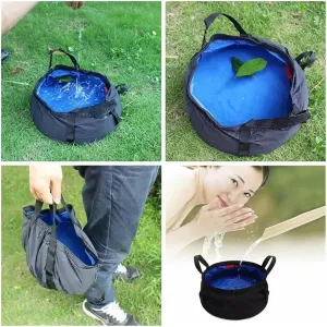 8.5L Portable Outdoor Travel Foldable Folding Camping Washbasin Basin Bucket Bowl Sink Washing Bag Water Bucket Ultra-Light