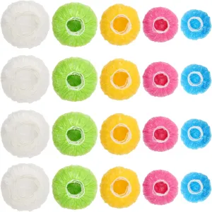 90Pcs Reusable Elastic Food Bowl Storage Covers, Sublaga Bowl Covers, Variety of 5 Translucent Stretchable Sizes and Colorful Dish Plate Covers, Alternative to foil, Plastic Wrap,BPA Free