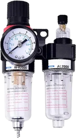 AFC2000 G1/4 AFR2000   AL2000 Oil Water Separator Regulator Trap Filter Airbrush Air Compressor Pressure Reducing Slide Valve(AFC2000 Copper)