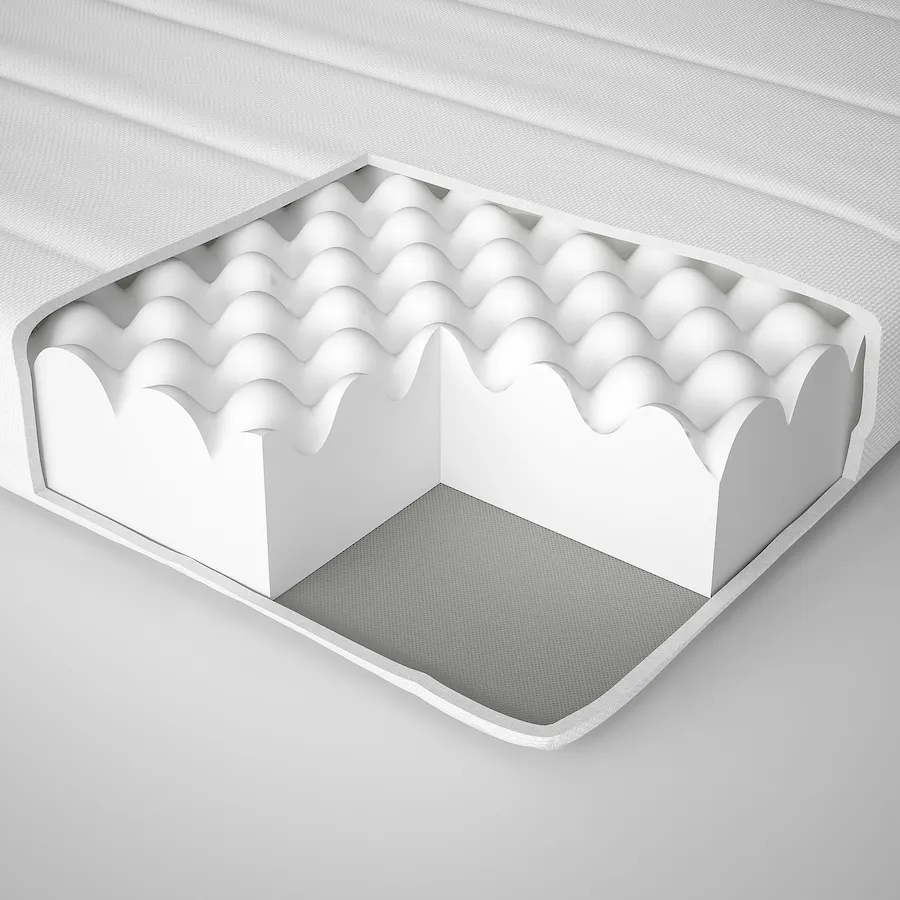 AFJALL foam mattress, firm/white, 80x200 cm, 60568631