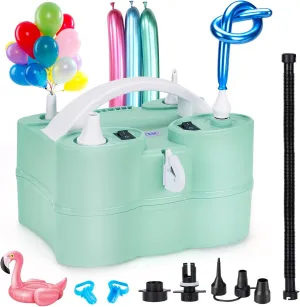 AGPtEK 3-in-1 Air Pump for Inflatables and Balloon Electric Air Balloon Pump 600W for Latex 260Q Foil Balloons with Hose Extension Quick-Fill Inflator Deflator for Air Mattress, Compression Bag