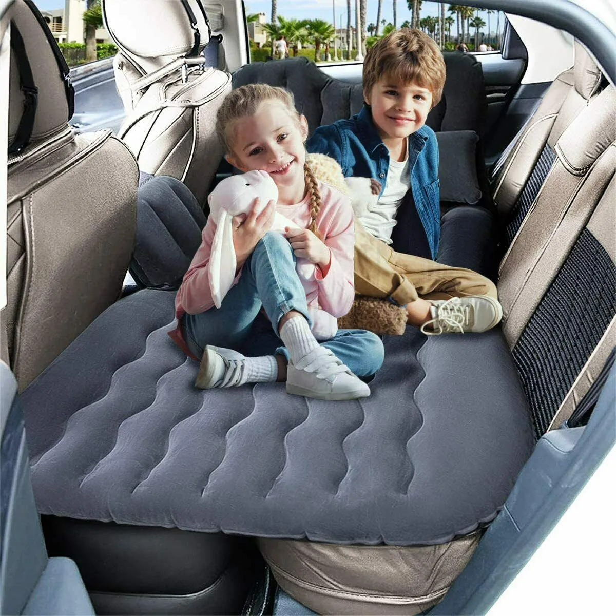 Air Bed Mattress - Back Seat Car Camping Bed W/ 2 Pillow Pump