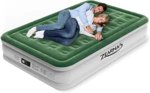 Air Mattress Queen with Built in Pump - 16" Comfort Blow Up Bed, 2 Mins Quick Self Inflatable with Double Air Chamber, with Storage Bag, for Camping,Home,Travel, 650lbs Max