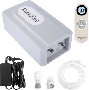 Air Pump Compatible with Sleep Number or Select Comfort Bed Pump Replacement with Remote, Air Mattress Pump Replacement Parts -2 Valve with Wireless Remote Control,Fits Any Brand of 3/8-inch Hose Pump