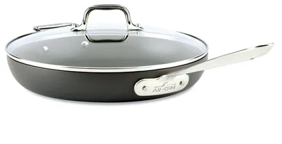 All-Clad, E7859664, HA1, Hard Anodized Nonstick 12" Fry Pan with  Lid