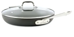 All-Clad, E7859664, HA1, Hard Anodized Nonstick 12" Fry Pan with  Lid