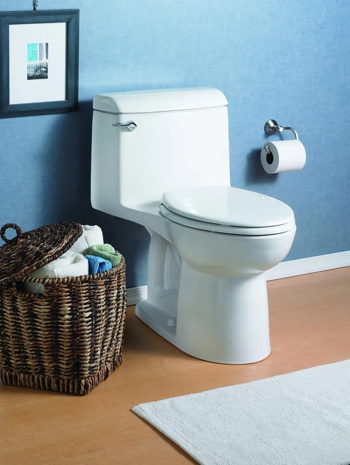 American Standard 2034314.222 Champion 4 One-Piece Toilet with Toilet Seat, Elongated Front, Chair Height, Linen, 1.6 gpf