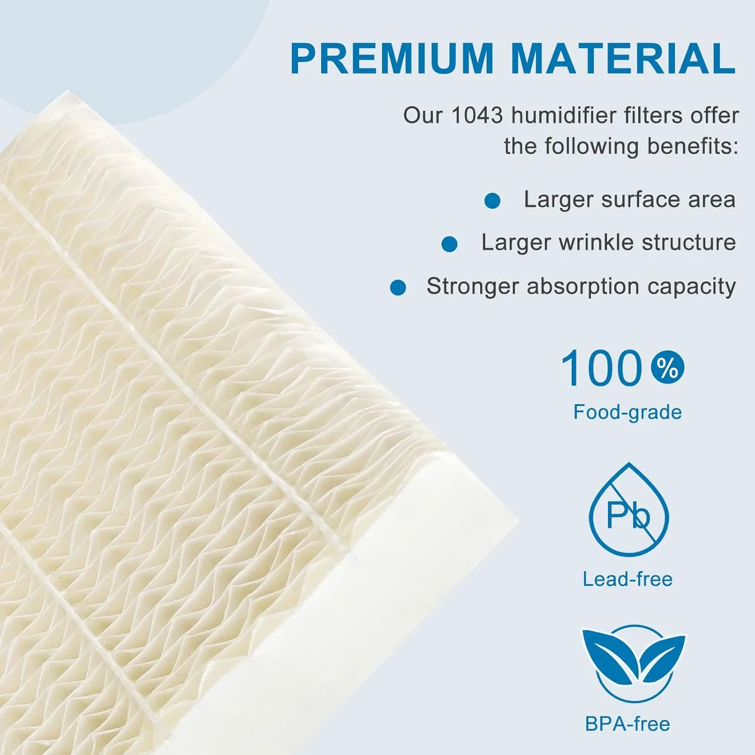 AMI PARTS 1043 Humidifier Wick Filter fit for Essick Air AIR.CARE Humidifiers Replacement for EP9500, EP9700, EP9800, EP9R700, Bemis Space.saver 800 8000 series Super Humidifiers