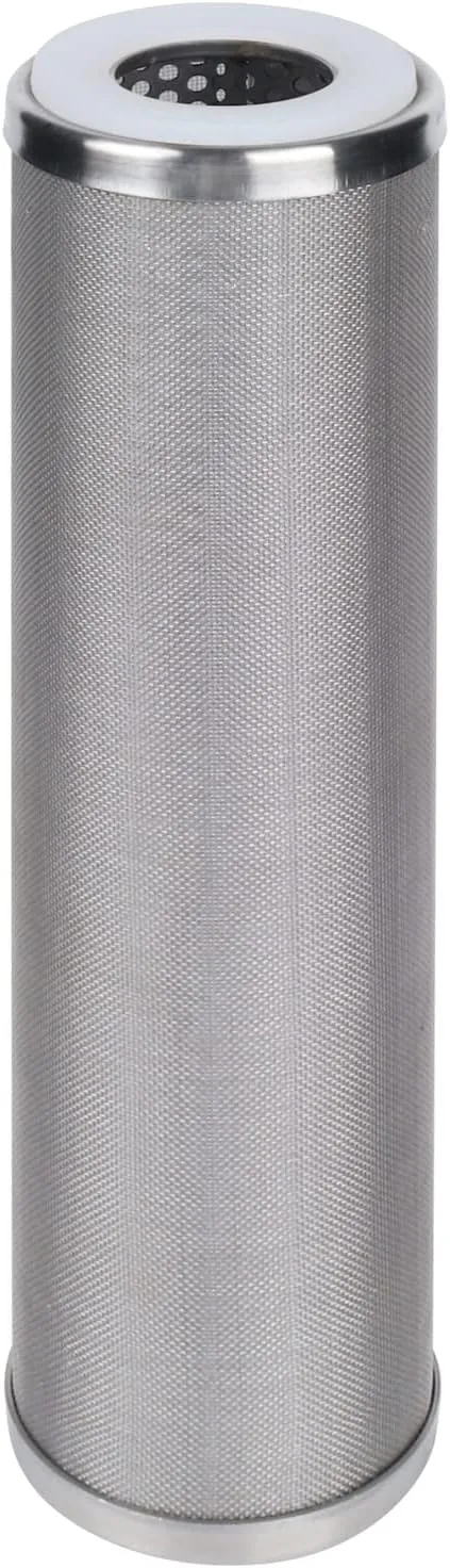Amwater Stainless Steel Cleanable Wire Mesh Filter Cartridge 10”Length,2.5"OD(10 Micron)