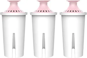 AQUA CREST Magnesium Water Filter, Intended for Brita® Pitchers and Dispensers, Everyday, UltraMax, Metro , XL and More, 2 Months, Reduces Chlorine, 3 Count