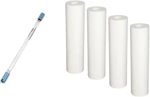 Aquasana UV Whole House Water Filter Replacement Lamp - For Systems Purchased July 2019 Or Later - AQ-UV-L330C & EQ-304 Replacement 10-Inch, Sediment Pre-filters, White, 4-pack