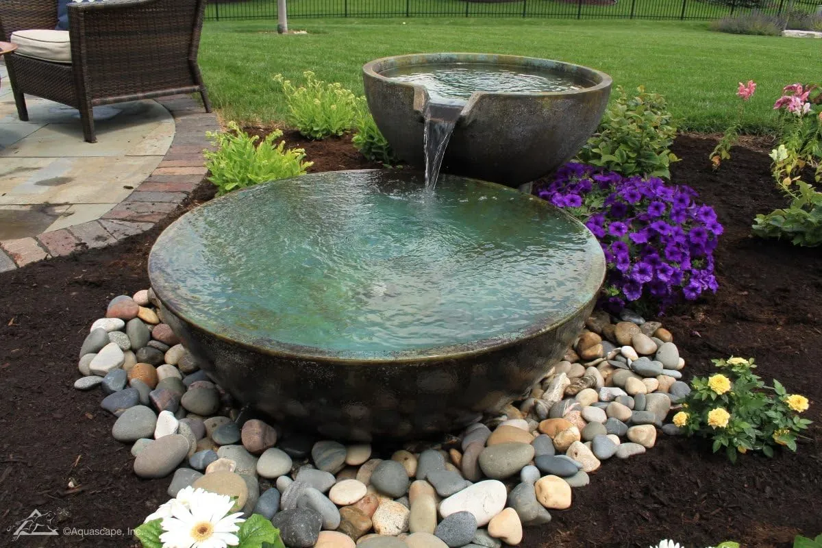 Aquascape 58087 Spillway Bowl and Basin Fountain Kit, Patina