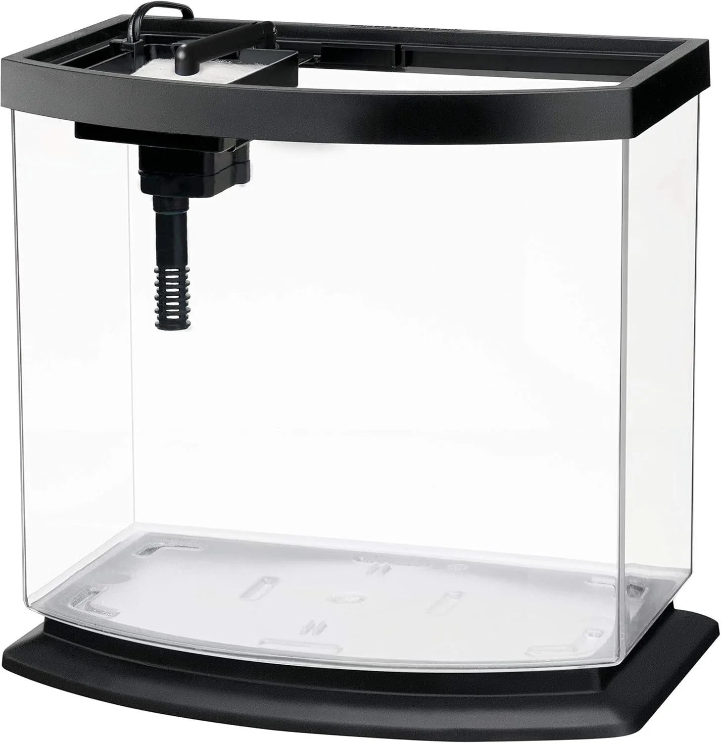 Aqueon LED MiniBow Small Aquarium Fish Tank Kit with SmartClean Technology, Black, 2.5 Gallon