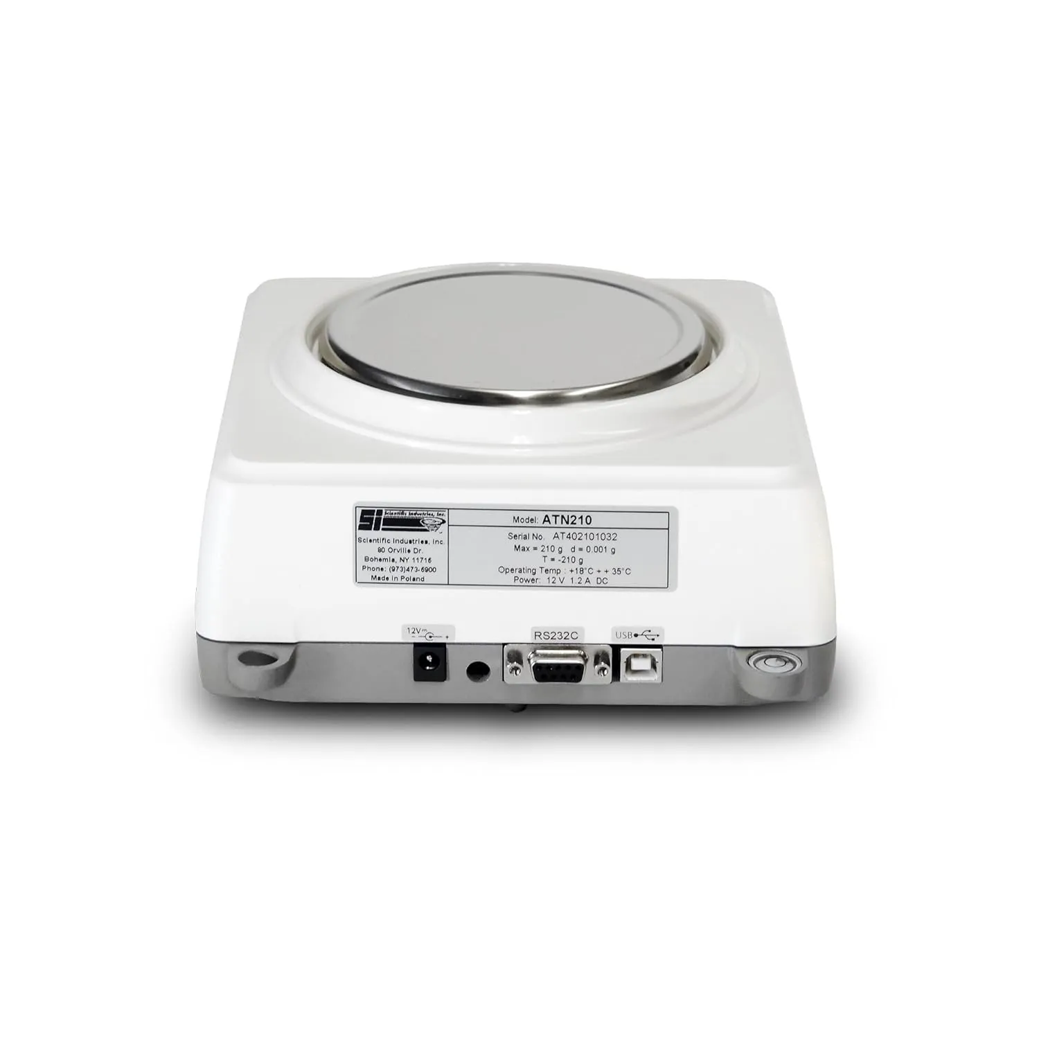 ATN210 Entry-Level Laboratory Class Balance 210g x 0.001g (1 mg Readability), Ultra Compact Design, Battery Operated, Built-in USB