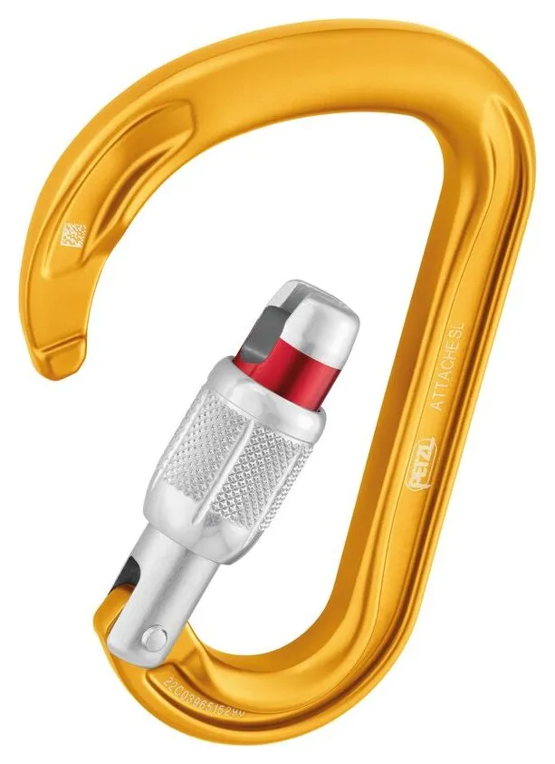 Attache Screw-Lock - yellow, HMS carabiner