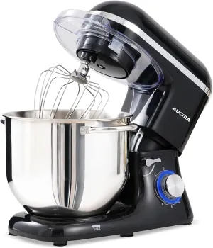 Aucma Stand Mixer, 900W 8QT Large Kitchen Mixer, Kitchen Electric Mixers with Dough Hook, Wire Whip & Beater (Black, 8QT)