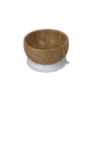 Avanchy Bamboo Bowl and Spoon Set, White