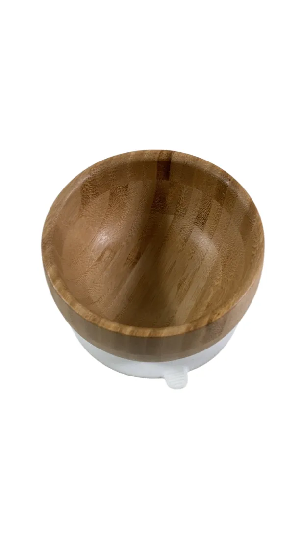 Avanchy Bamboo Bowl and Spoon Set, White