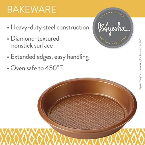 Ayesha Curry Nonstick Bakeware, Nonstick Cookie Sheet / Baking Sheet - 11 Inch x 17 Inch, Copper Brown