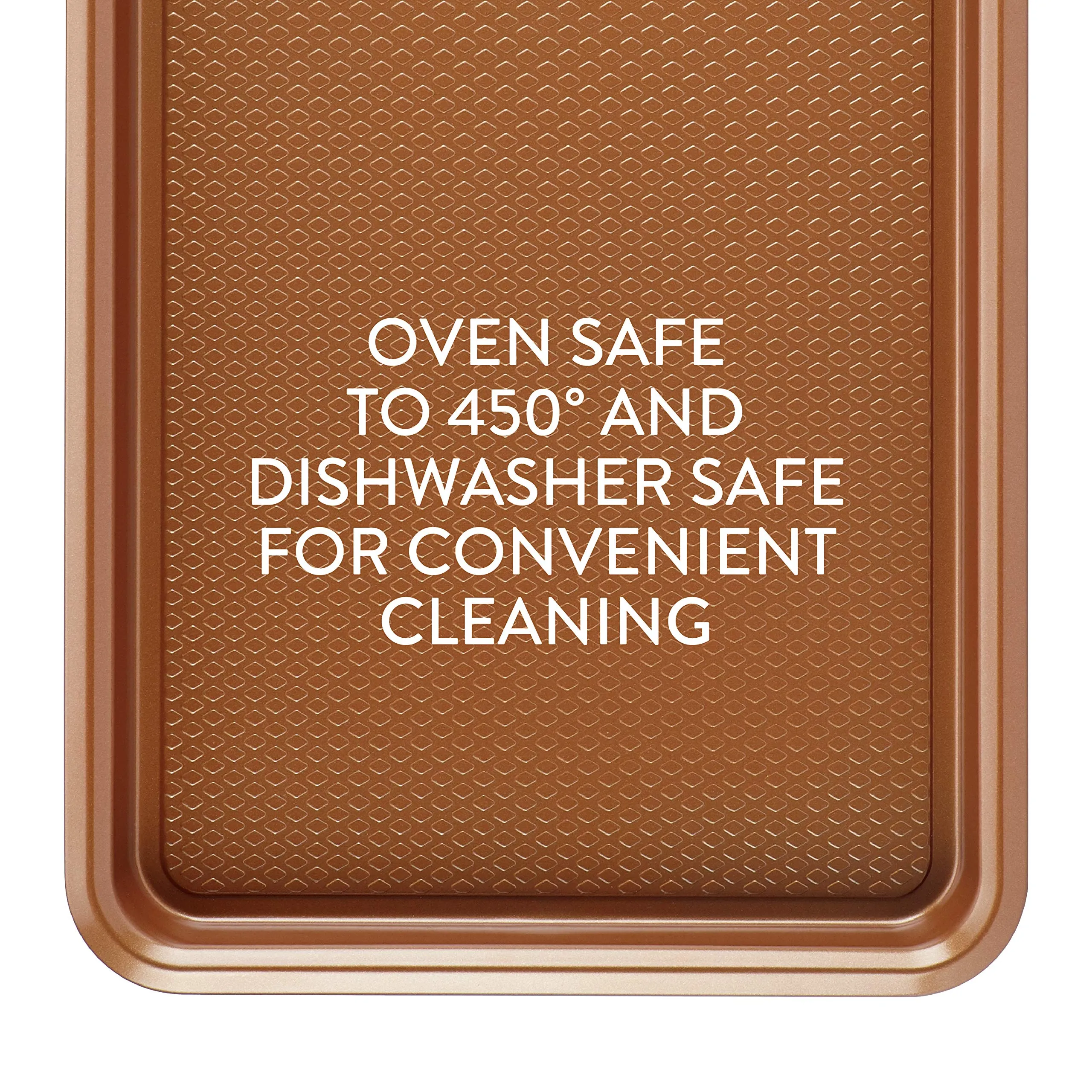 Ayesha Curry Nonstick Bakeware, Nonstick Cookie Sheet / Baking Sheet - 11 Inch x 17 Inch, Copper Brown
