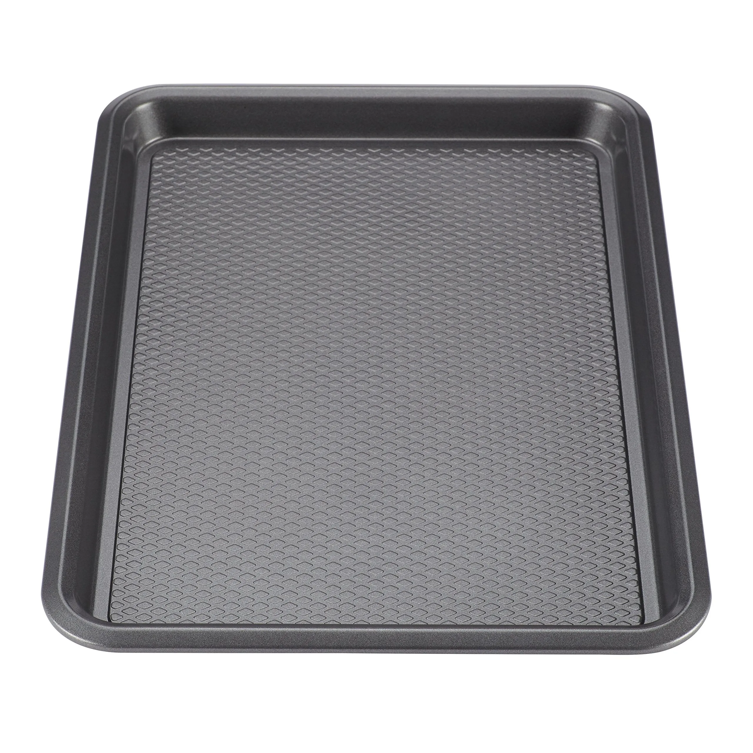Ayesha Curry Nonstick Bakeware Set with Nonstick Cookie Sheets / Baking Sheets and Cooling Rack - 3 Piece, Gray