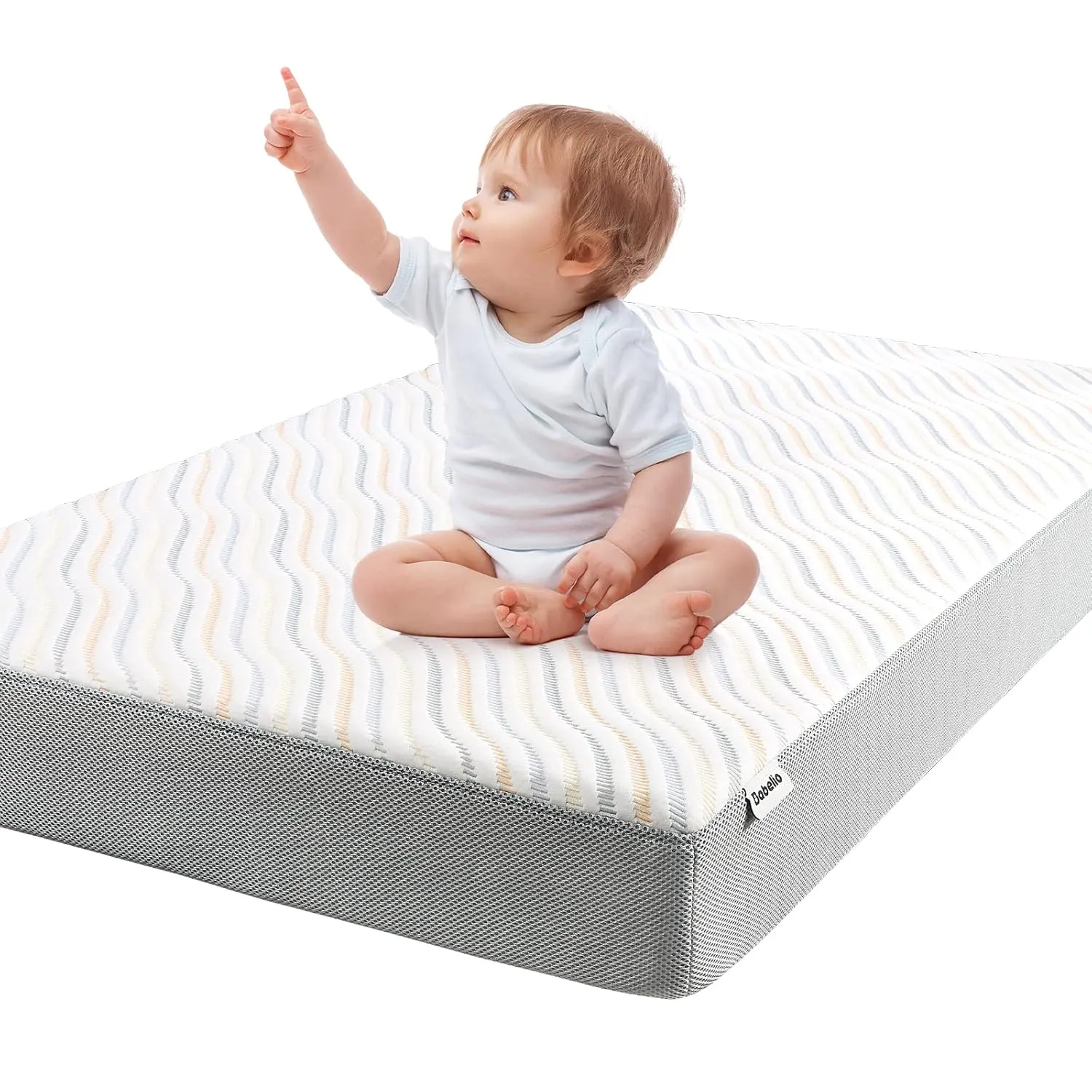 BABELIO Biobased Crib and Toddler Mattress Dual-Sided, CertiPUR-US, USDA Certified, Removable Waterproof Cover, 52"x27.5"x5"