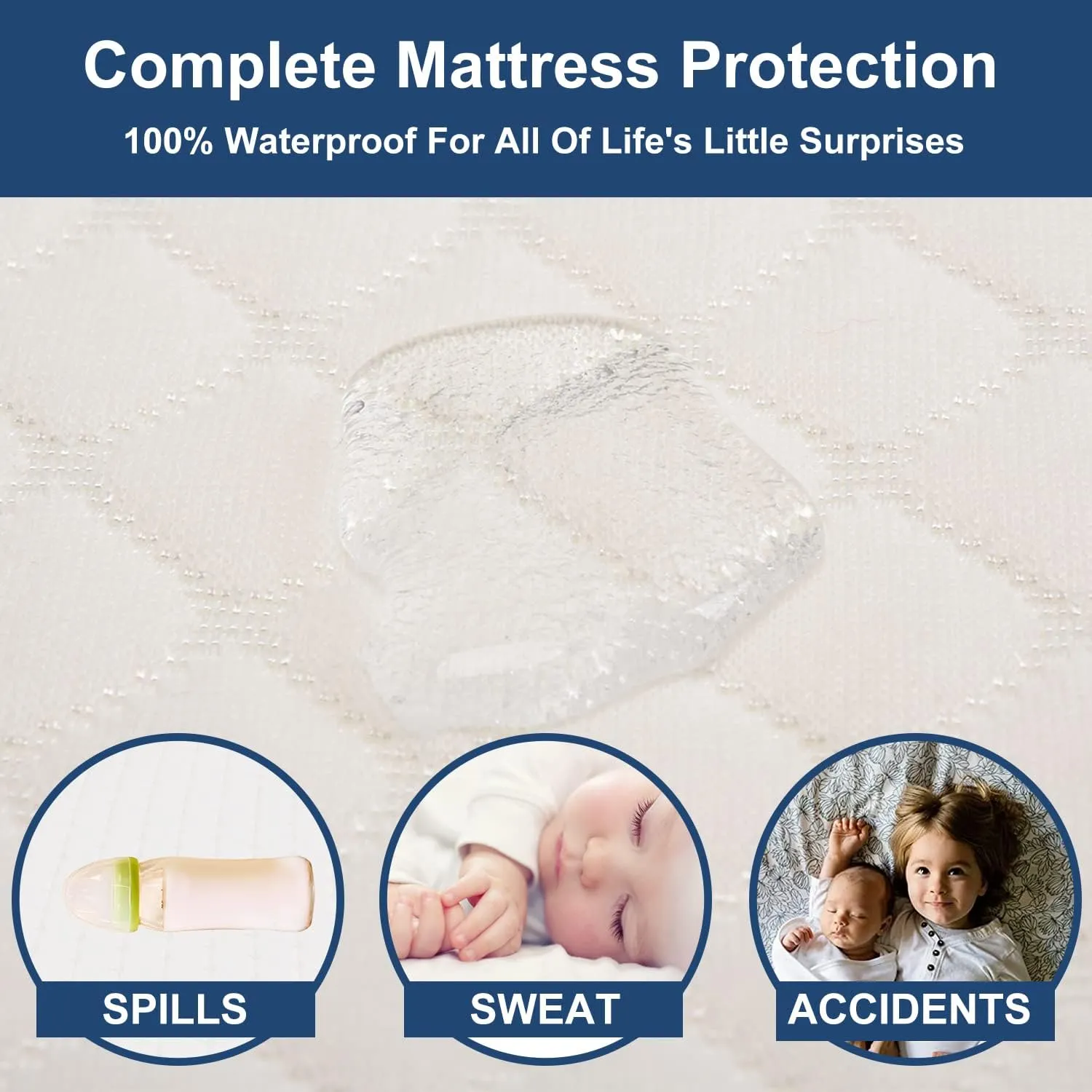 Baby Bassinet Mattress, Breathable, Premium Foam, Hypoallergenic, Non-Toxic, Oval Shaped with Removal Waterproof Cover, 20" x 33" x 2''