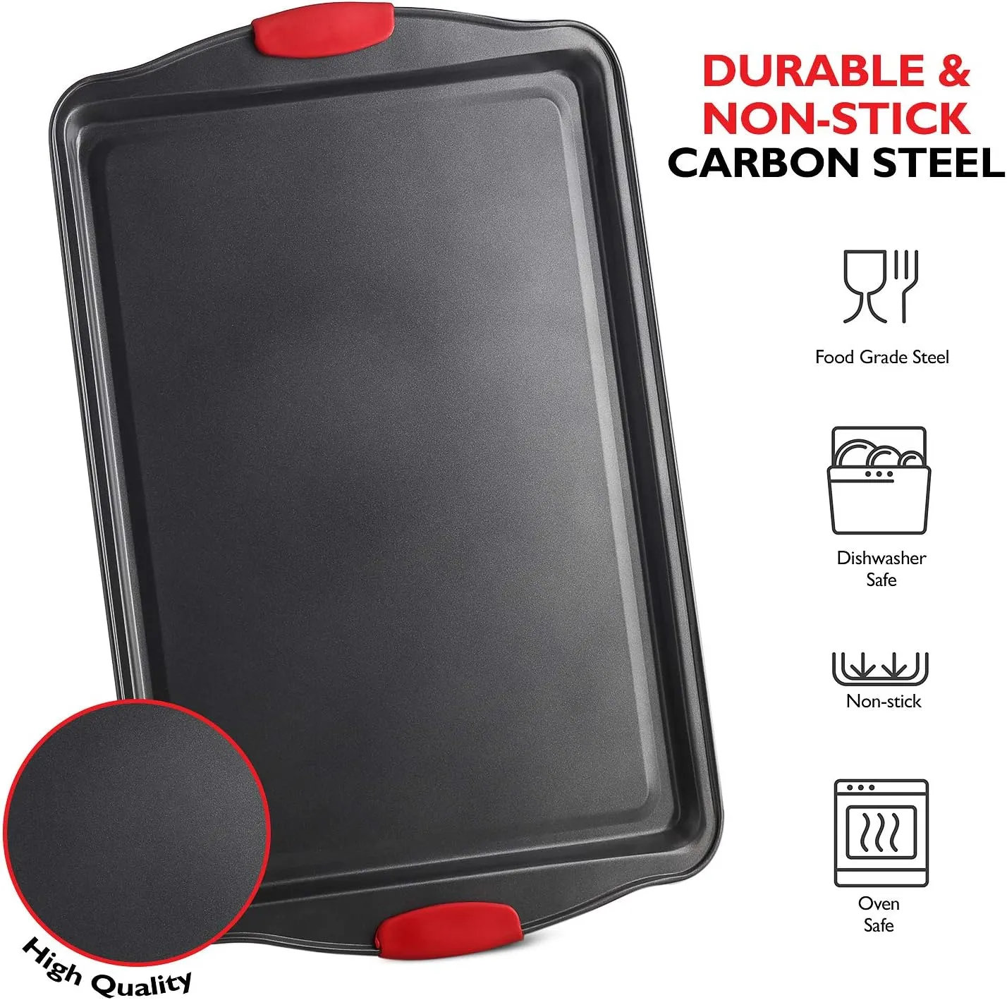 Baking Pan Set, 39 Piece Premium Baking Set, Nonstick Bakeware Sets BPA Free, Cookie Sheets for Baking Nonstick Set, Steel Baking Sheets for Oven with Muffin Pan, Cake Pan & Black Kitchen Utensils