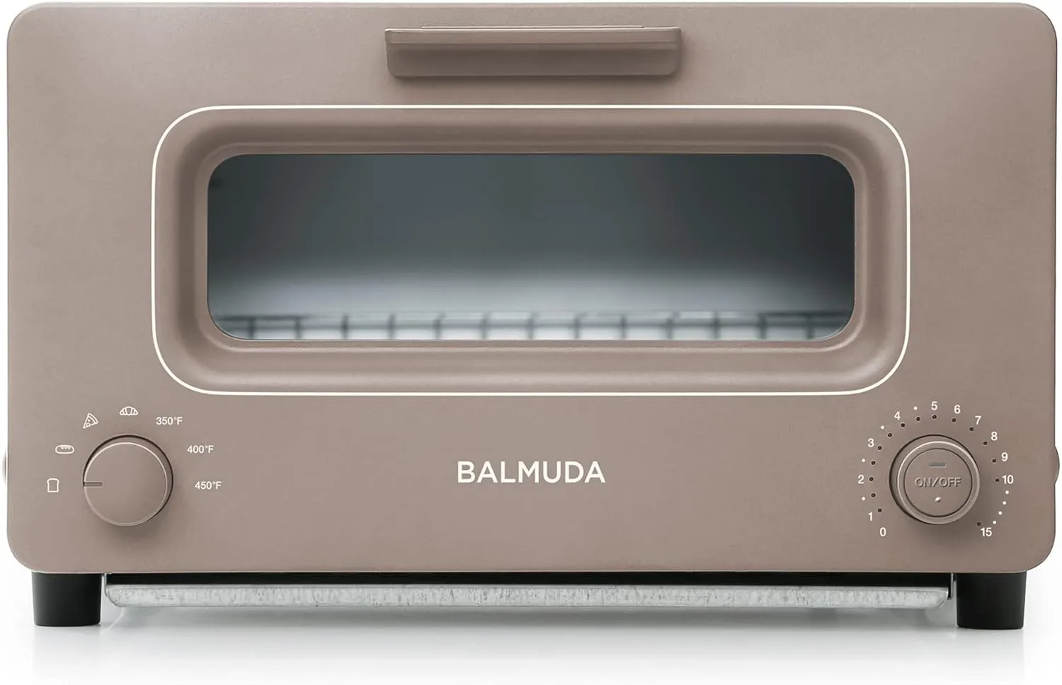 BALMUDA The Toaster | Steam Oven Toaster | 5 Cooking Modes: Sandwich Bread, Artisan Bread, Pizza & Pastry, Oven | Precise Heat Control | Steam Technology | Baking Pan | US Version | Taupe
