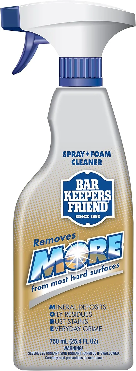 Bar Keepers Friend MORE Spray   Foam Multipurpose Cleaner (25.4 oz) & EZ-Flush Toilet Flushing Aid (12 oz) Liquid Plumber to Help Prevent Clogged Toilets