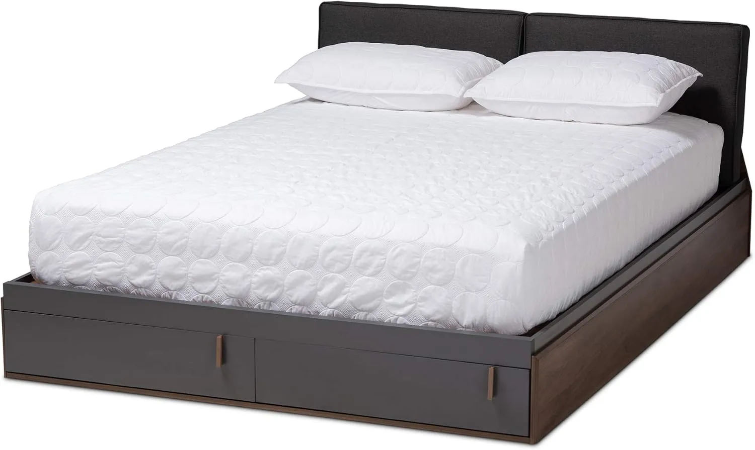 Baxton Studio Beds (Storage), Queen, Gray