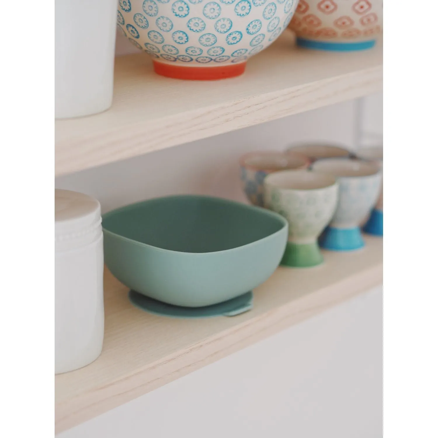 Beaba Silicone Suction Bowl - Sage Green