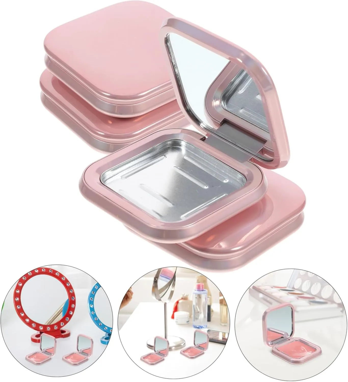 Beaupretty 4pcs Magnetic Empty Blush and Eyeshadow Makeup Container Cosmetic Case Pans for and Professionals