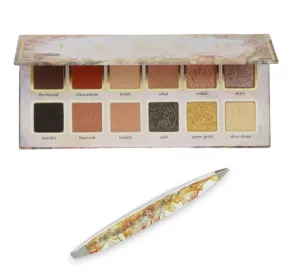 Beauty Smoky Eyeshadow Palette with Mirror & Z-Tweeze Dual Ended Precision Tweezers Set - 12 Pan Palette   Stainless Steel Slanted & Pointed Tweezers for Flawless Eye Makeup & Grooming