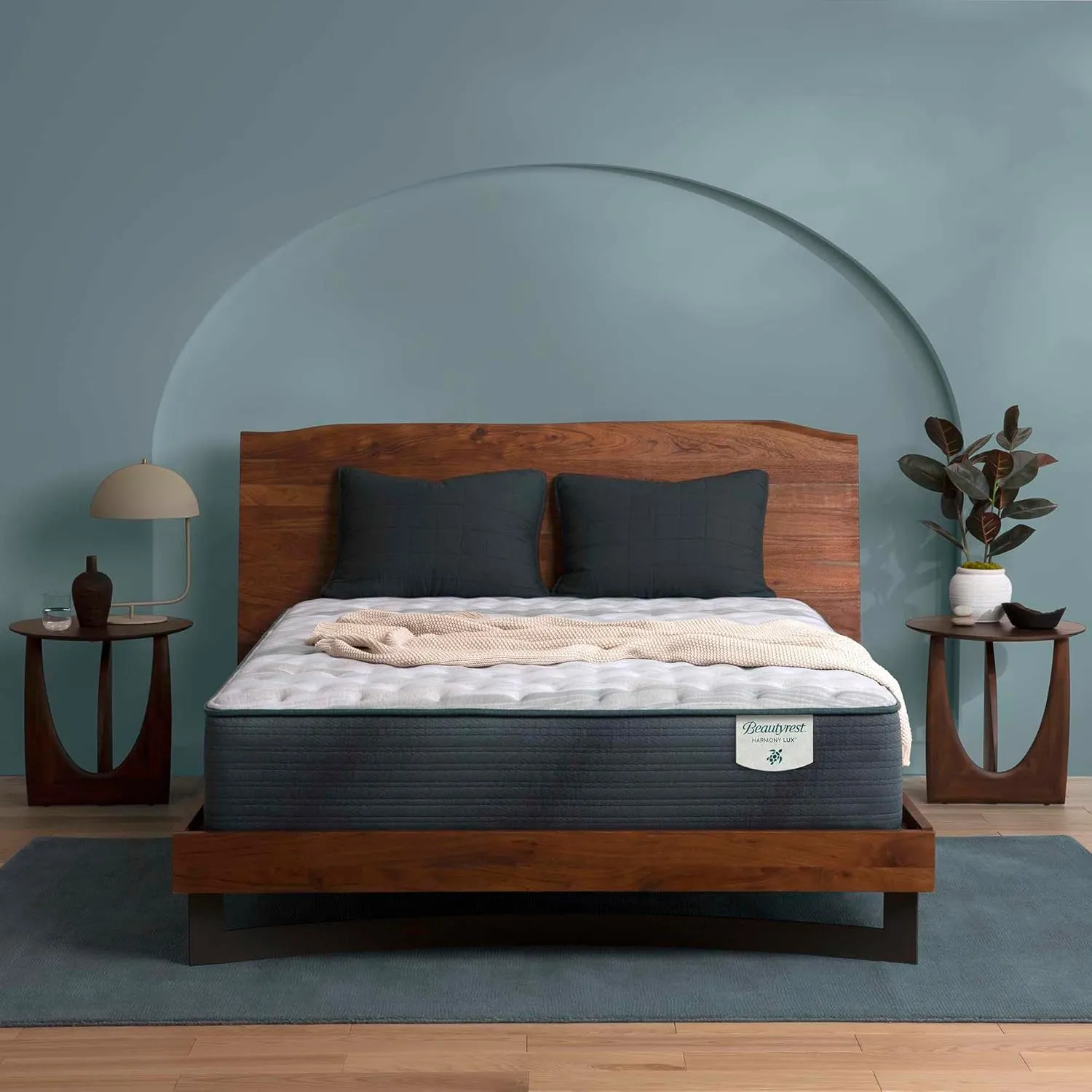Beautyrest Harmony Lux Anchor Island 12.5" Firm Queen Mattress - Cooling Technology, CertiPUR-US Certified Memory Foam, Recycled Materials, Supportive Pocketed Coils and Edge Support