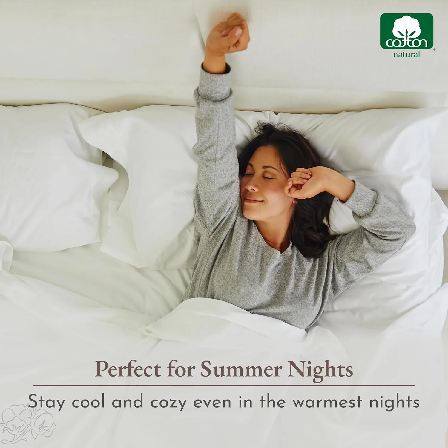 Bed Sheet Set California King Size – 500 Thread Count – Breathable & Durable – Fits 15 to 18 Inch Deep Pocket Mattress – 4-Piece Bedding Set – Hotel Quality (Solid, Classic White)