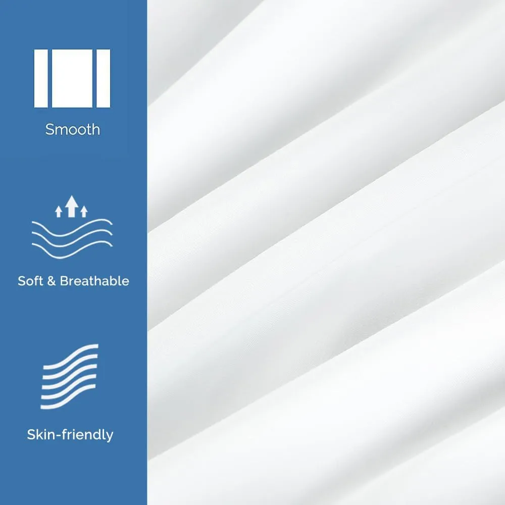 Bedecor Fitted Sheet for Air Mattress Inflate Without Disassembly Convenient & Firm Deep up to 21" White -Twin