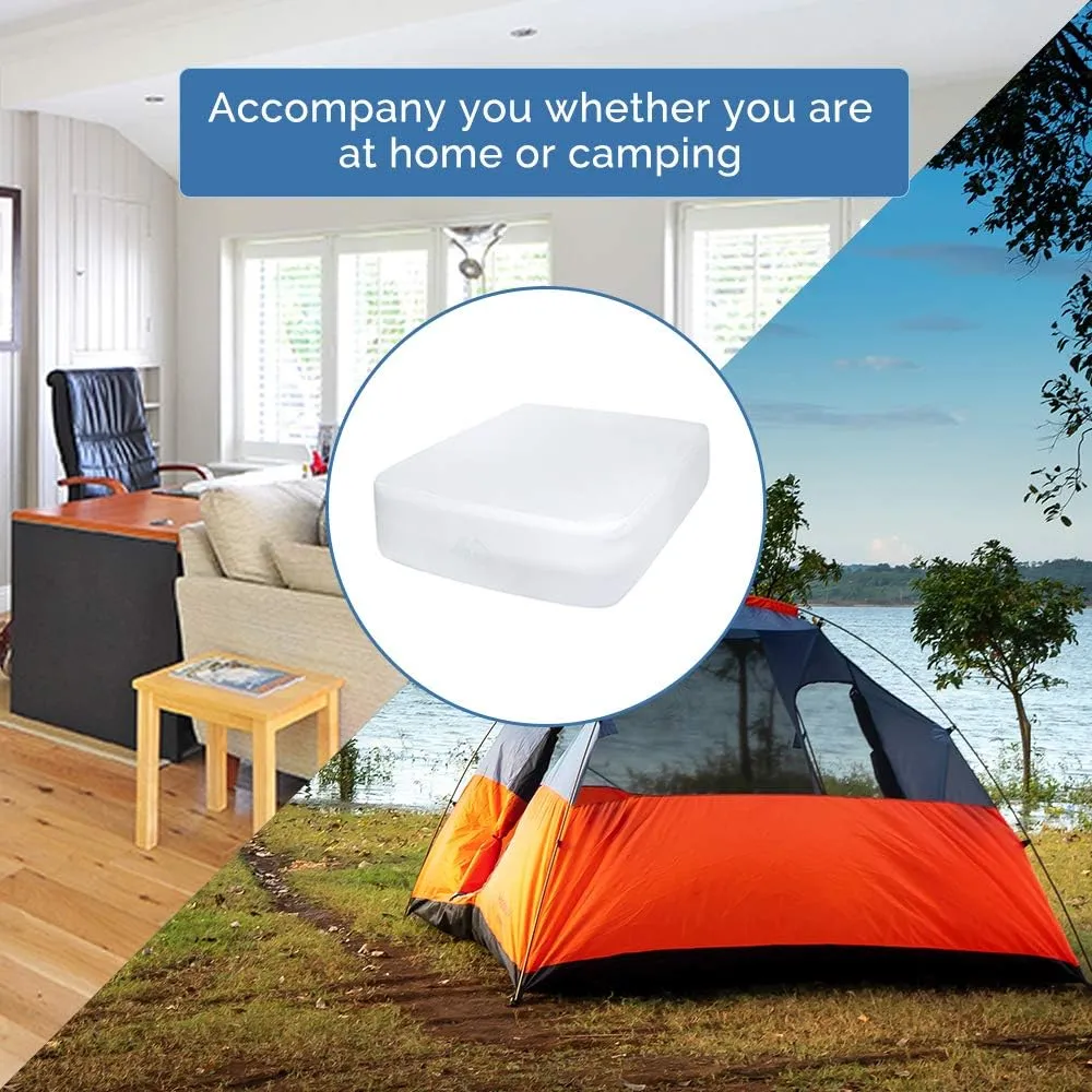 Bedecor Fitted Sheet for Air Mattress Inflate Without Disassembly Convenient & Firm Deep up to 21" White -Twin