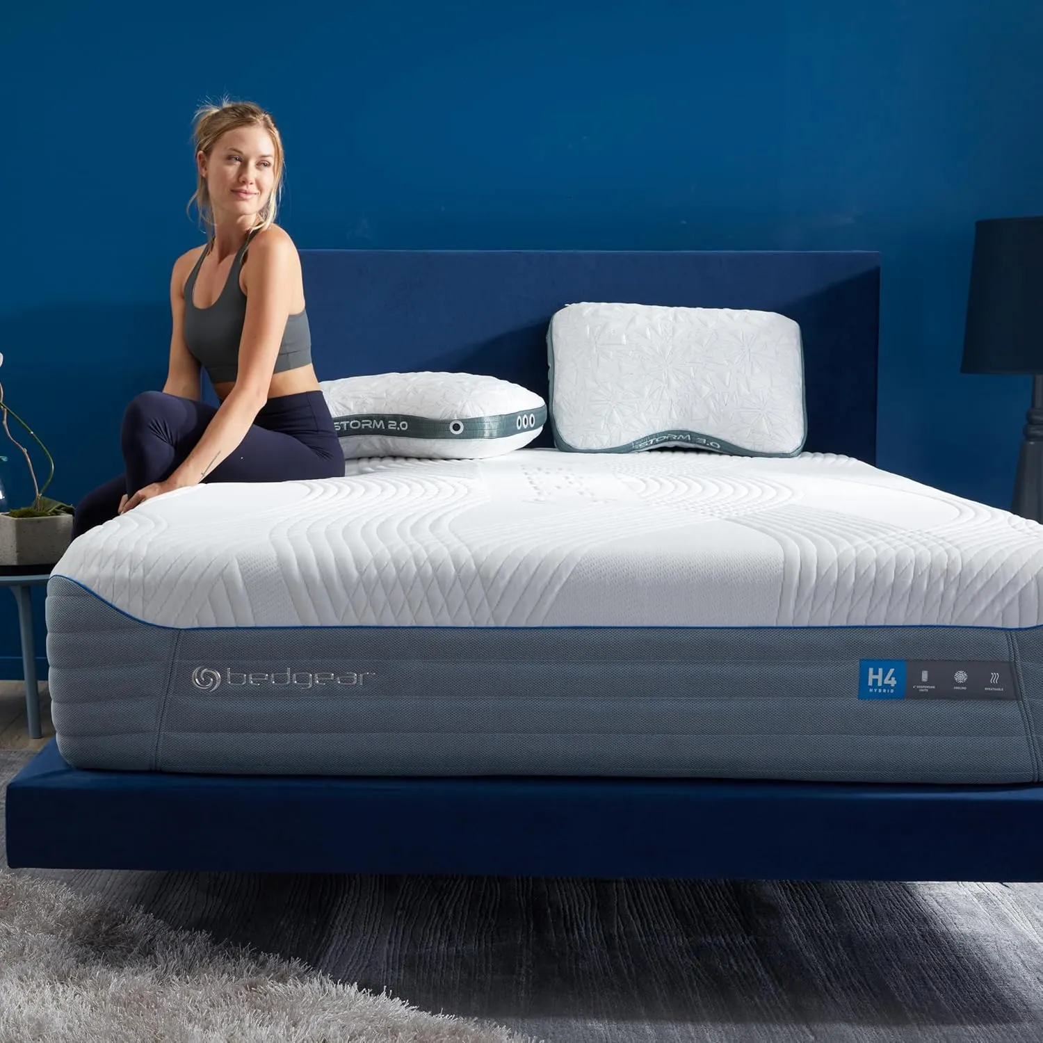 Bedgear H4 Performance King Mattress - Hybrid Memory Foam Mattress, Medium Firm - Adaptive React Foam for Comfort, Instant Cooling by Ver-Tex Technology