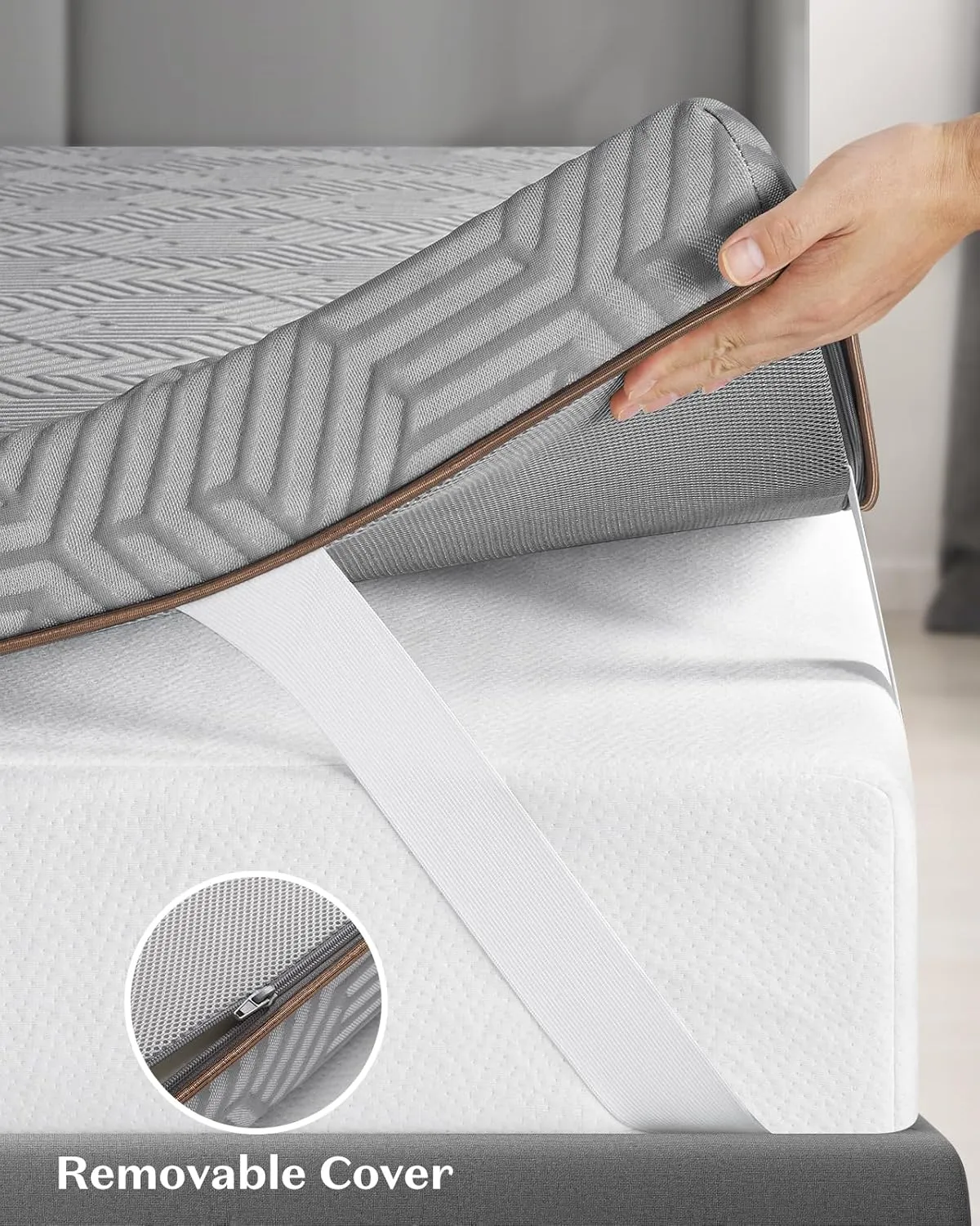 BedStory Firm Mattress Topper Queen - 4 Inch Memory Foam Mattress Topper - High Density Foam Bed Toppers for Back Pain Relief