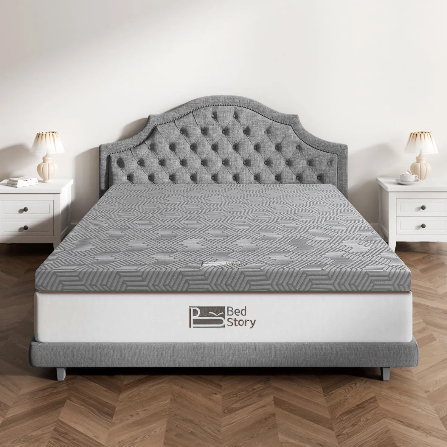BedStory Firm Mattress Topper Queen - 4 Inch Memory Foam Mattress Topper - High Density Foam Bed Toppers for Back Pain Relief