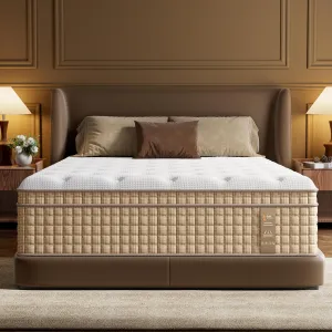 BedStory King Mattress 14 Inch Hybrid Plush Mattresses Gel Memory Foam & Pocket Spring Bed for Back Pain Relief, Fiberglass-Free, CertiPUR-US