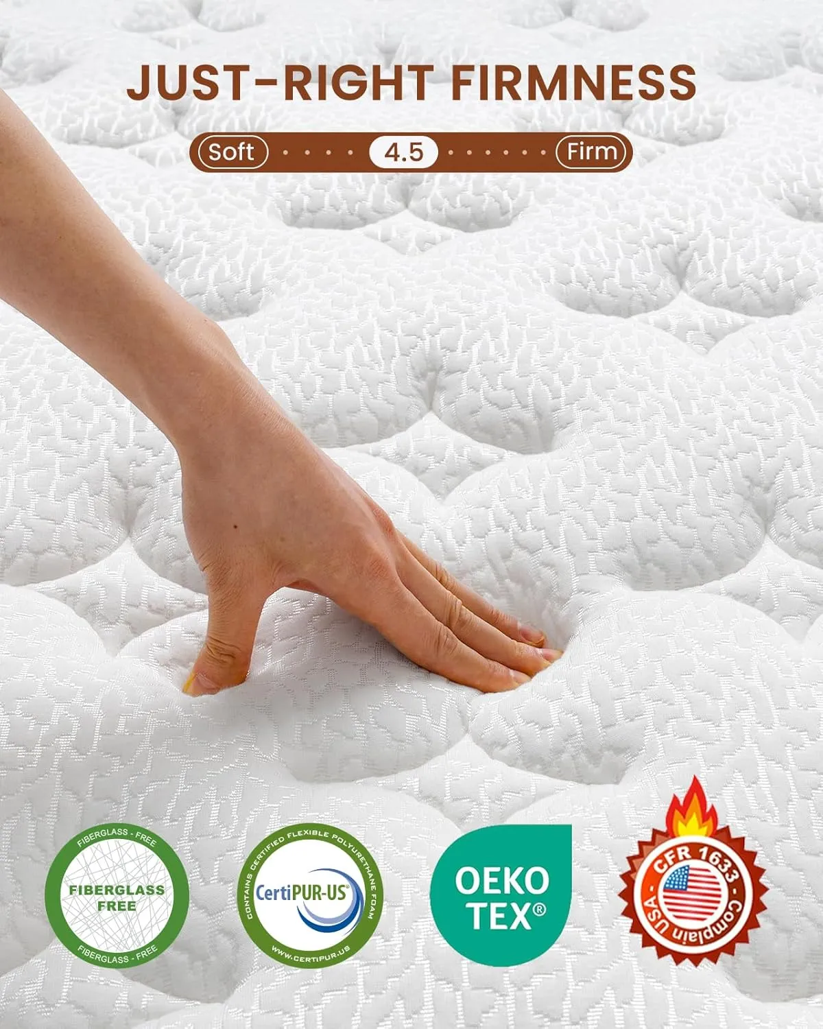 BedStory Premium Queen Mattress 14 Inch - Hybrid Mattress with Advanced Pocket Spring Technology - Optimal Spinal Support - Pain Relief and Motion Isolation, CertiPUR-US Certified