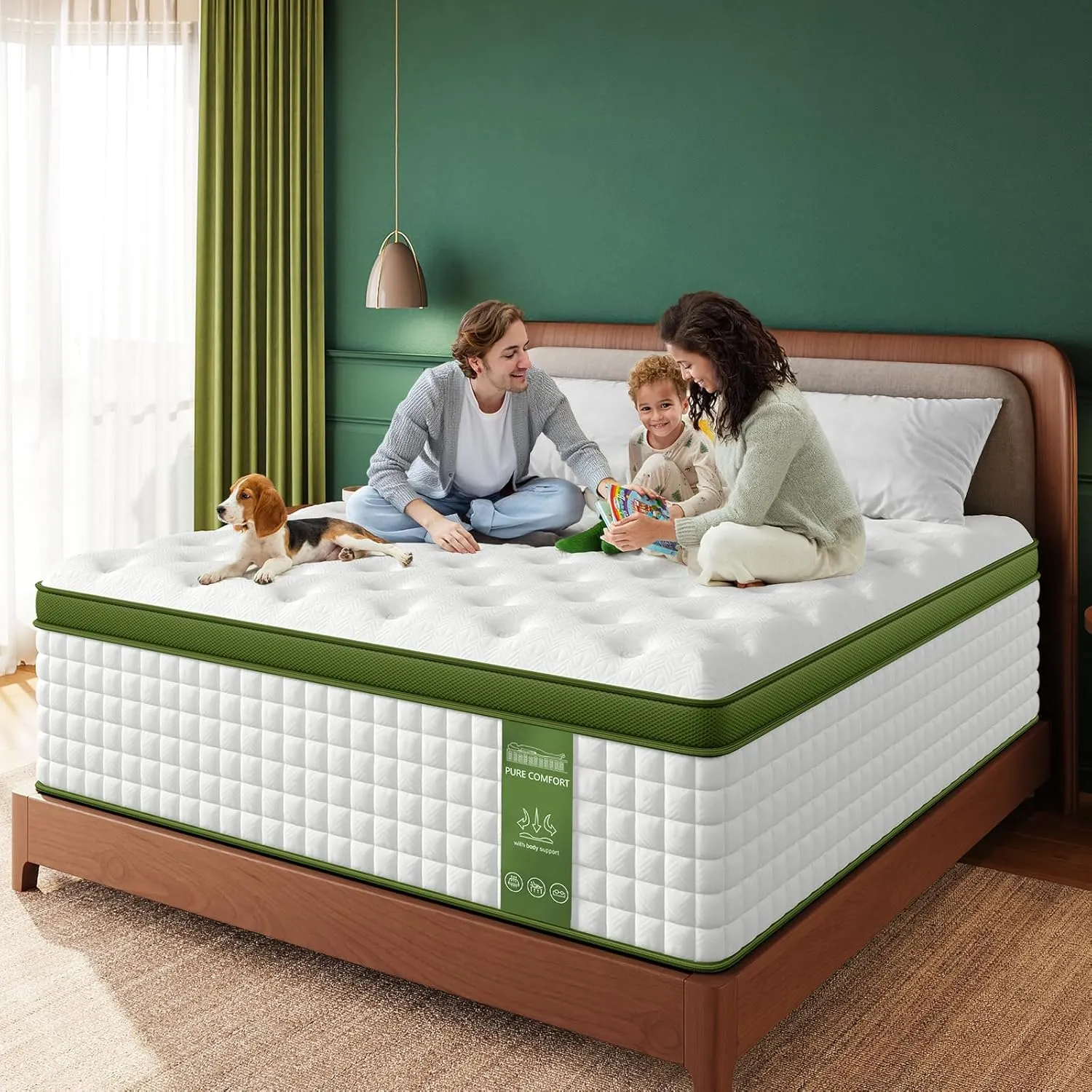 BedStory Queen Mattress for Side Sleepers & Couples,14 Inch Cooling Gel Hybrid Bed Extra Lumbar & Shoulder Support CertiPUR-US with 760  Pocket Springs, Pain Relief Fiberglass-Free
