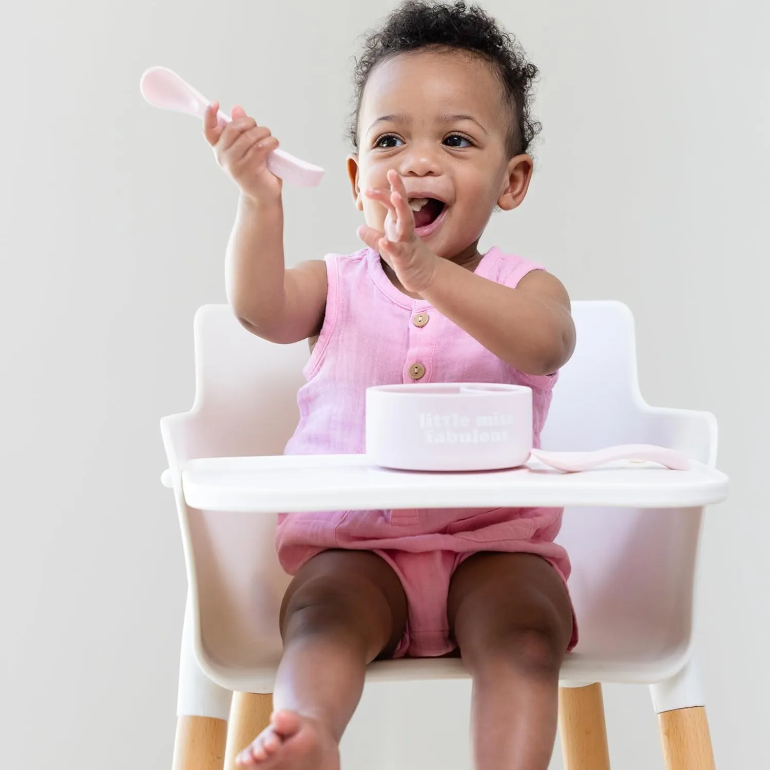 Bella Tunno Bowl and Spoon Baby Feeding Set – Suction Bowl and Baby Spoon for Toddlers and Kids, Baby Led Weaning Spoons and Bowls with Non-Toxic, BPA Free Silicone, Little Fabulous/Hail The Queen