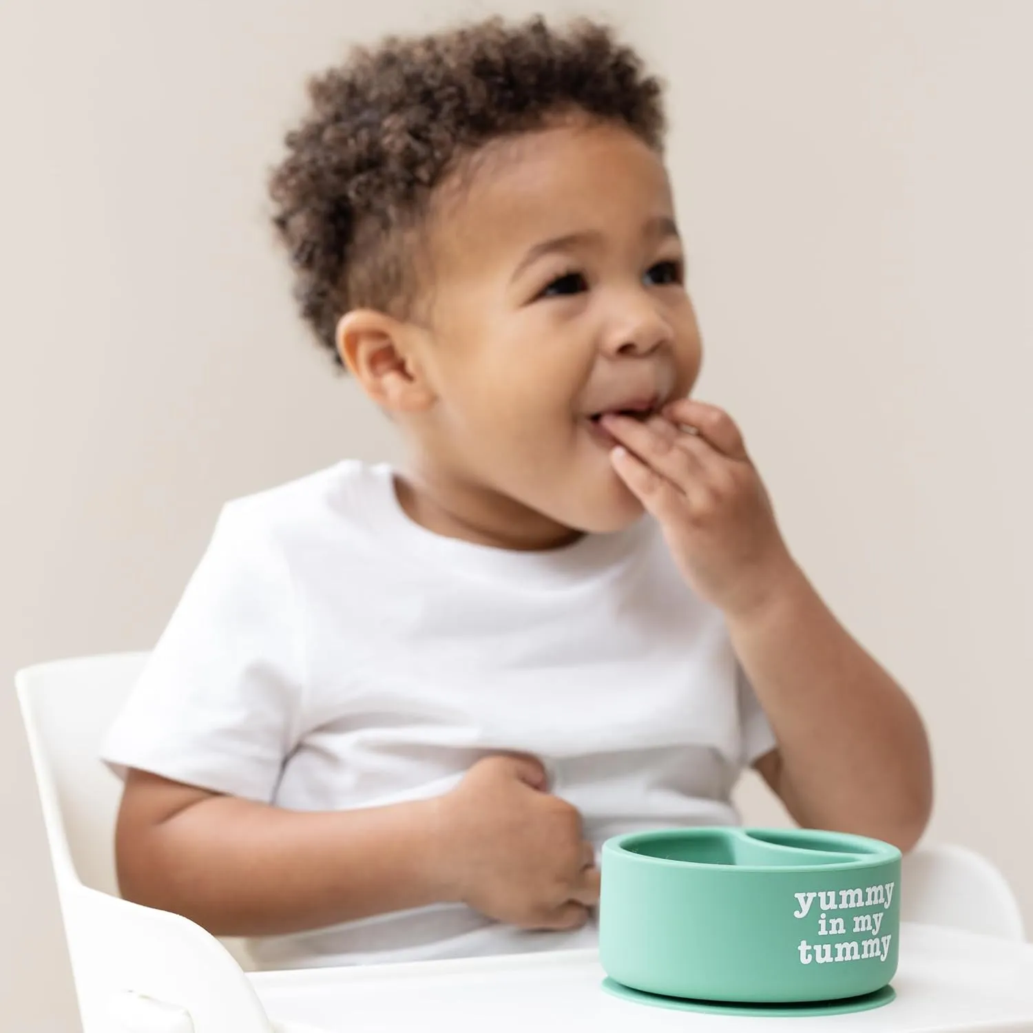 Bella Tunno Bowl and Spoon Baby Feeding Set – Suction Bowl and Baby Spoon for Toddlers and Kids, Baby Led Weaning Spoons and Bowls with Non-Toxic, BPA Free Silicone, Yummy Tummy/Moody