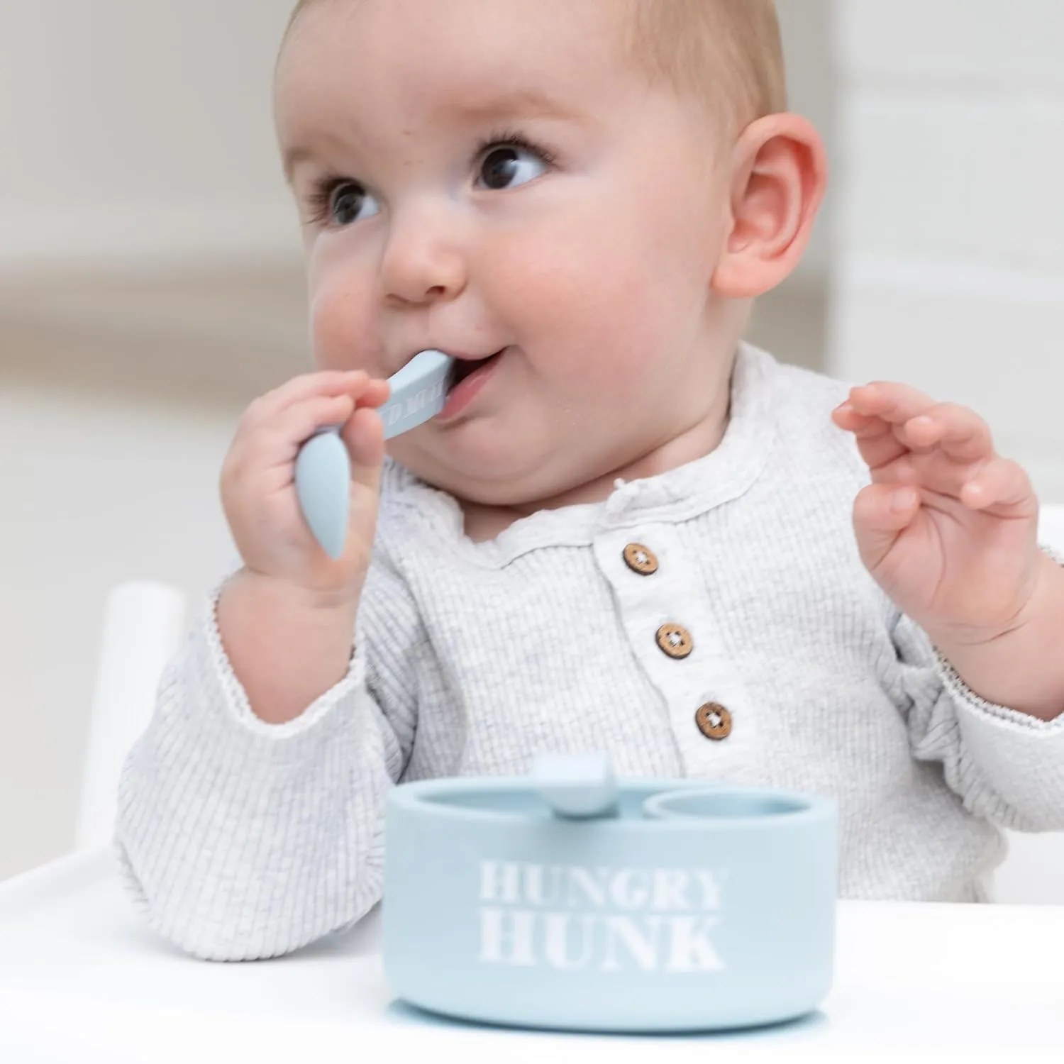 Bella Tunno Bowl and Spoon Baby Feeding Set Suction Bowl and Spoon for Toddlers and Kids, Baby Led Weaning Set with Non-Toxic, BPA Free Silicone