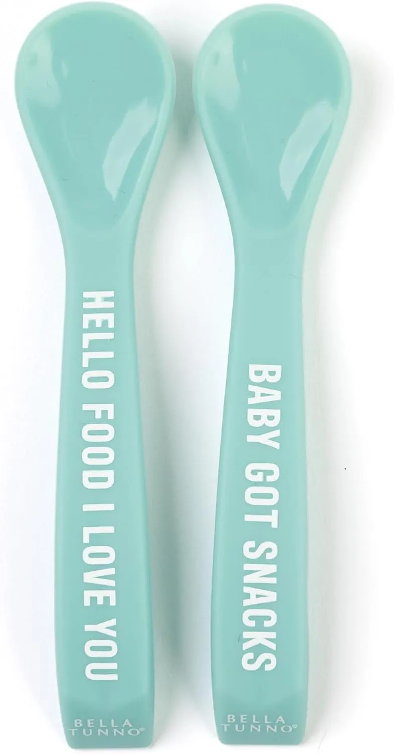 Bella Tunno Bowl and Spoon Baby Feeding Set Suction Bowl and Toddler Spoon, Baby Led Weaning Set with Non-Toxic, BPA Free Silicone