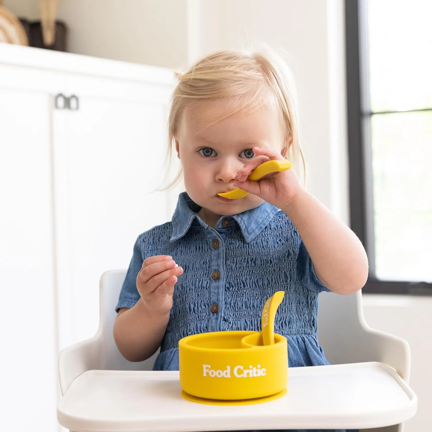 Bella Tunno Bowl and Spoon Baby Feeding Set Suction Bowl and Toddler Spoon, Baby Led Weaning Set with Non-Toxic, BPA Free Silicone