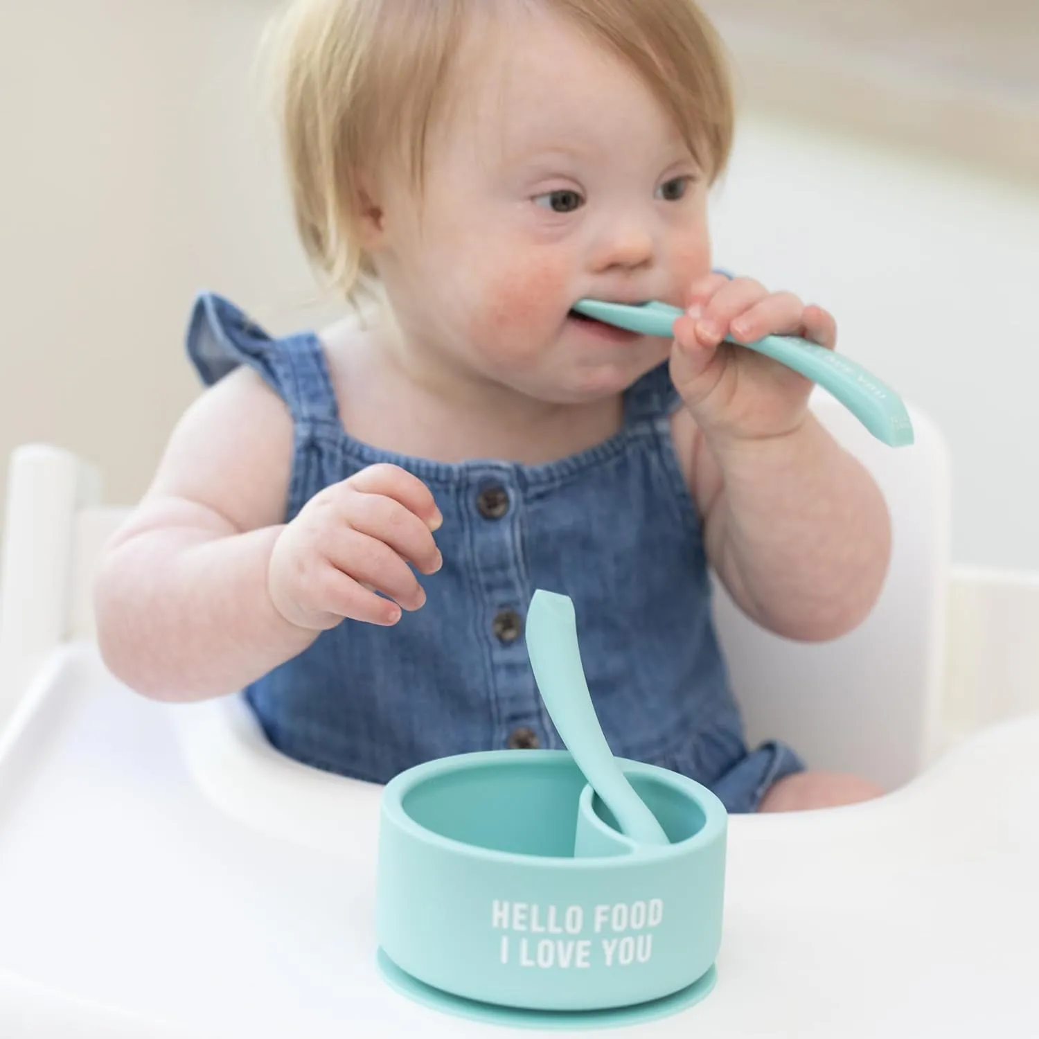 Bella Tunno Bowl and Spoon Baby Feeding Set Suction Bowl and Toddler Spoon, Baby Led Weaning Set with Non-Toxic, BPA Free Silicone